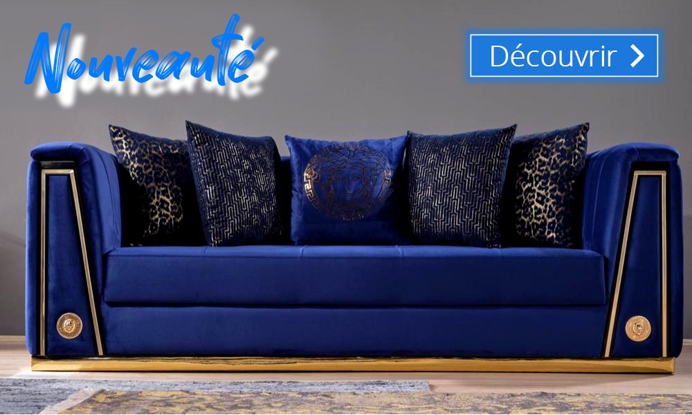 Versace ELITE blue gold sofa